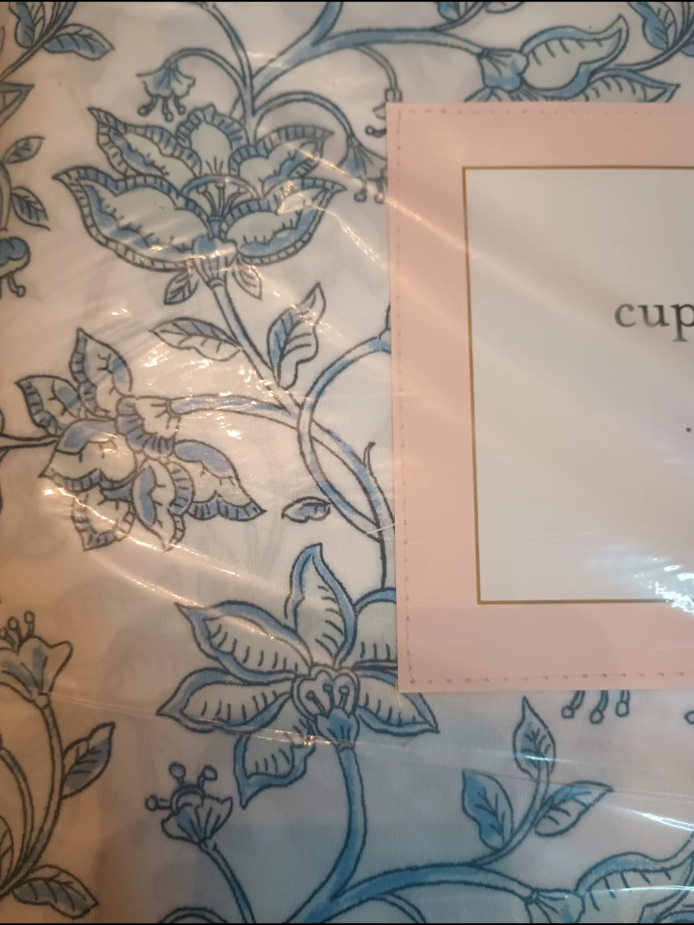 Cupcakes and Cashmere At Home Sheet Set Blue Floral on White King